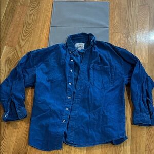 Urban Frontier Men's Deep Blue Corduroy Shirt